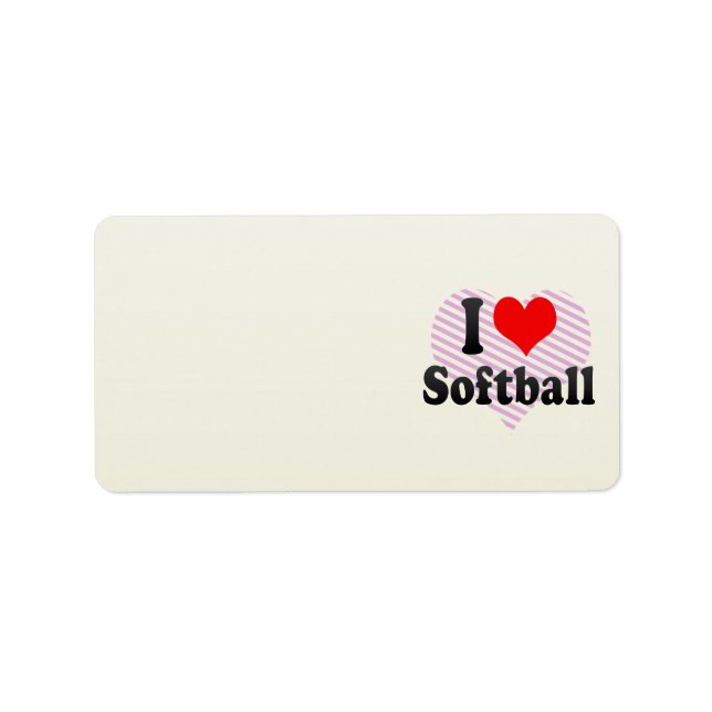I kärlek Softball Adressetikett (Framsidan)