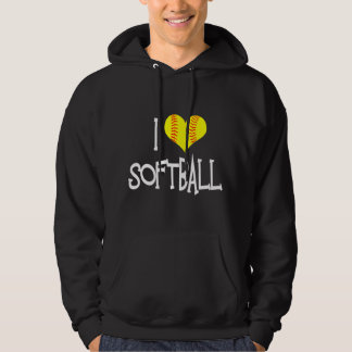 I Kärlek Softball Hoodie