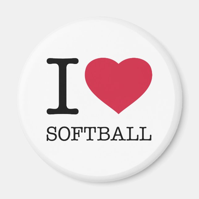 I KÄRLEK SOFTBALL MAGNET (Framsidan)