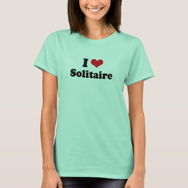 I Kärlek Solitaire Tshirt T-shirt (Framsida)