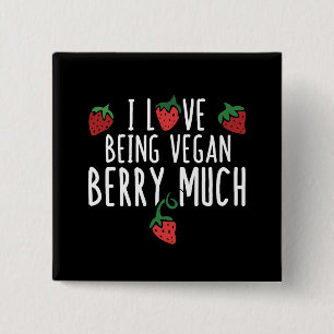 i kärlek som är vegansk jordgubbsbär knapp