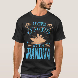 I Kärlek som fiskar med GRANDMA fars dag T Shirt
