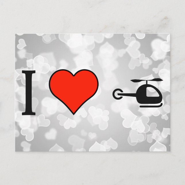 I Kärlek som flyger med helikopter Vykort (Framsida)