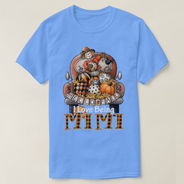 I Kärlek som Mimi Farmer Play Lastbil Pumpkins Aut T Shirt (Design framsida)