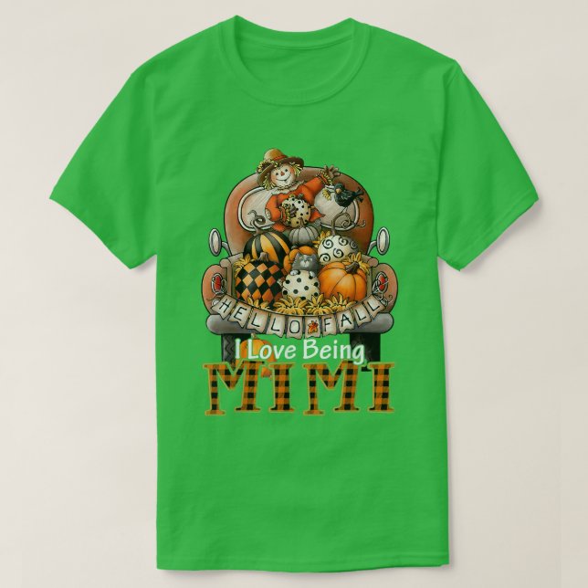 I Kärlek som Mimi Farmer Play Lastbil Pumpkins Aut T Shirt (Design framsida)
