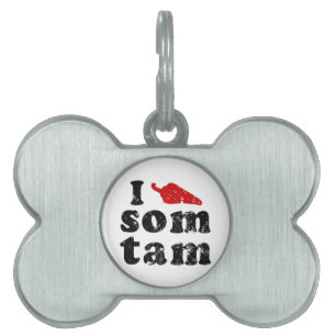 I Kärlek som Tam ❤ Thai Isaan Food Namnbricka Husdjur