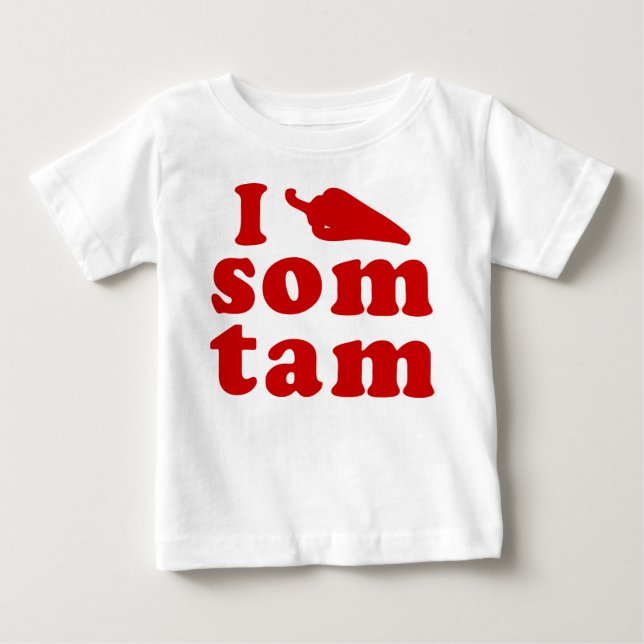 I Kärlek som Tam ❤ Thai Isaan Food Tee Shirt (Framsida)