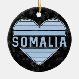 I Kärlek Somalia, Somaliskt hjärta Julgransprydnad Keramik