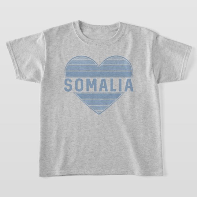 I Kärlek Somalia, Somaliskt hjärta T Shirt (Laydown)