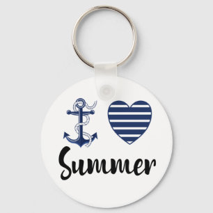 I Kärlek, sommar, ankare och hjärta Nyckelring