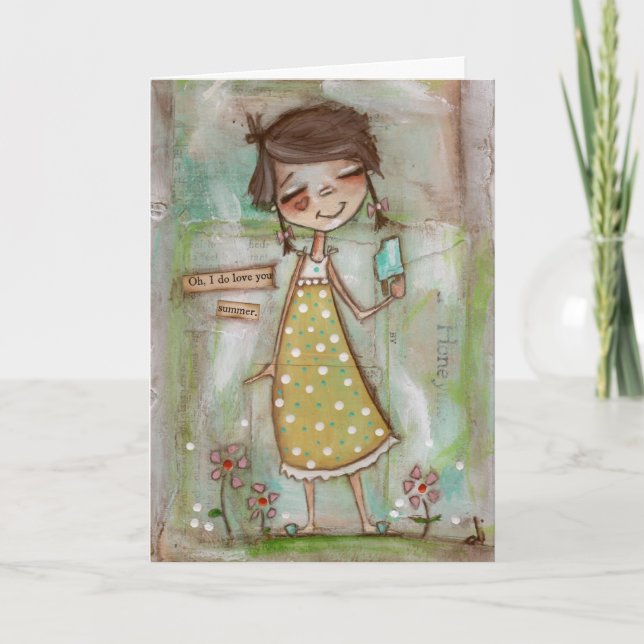 I kärlek sommar och du - hälsningskort kort (Framsida)