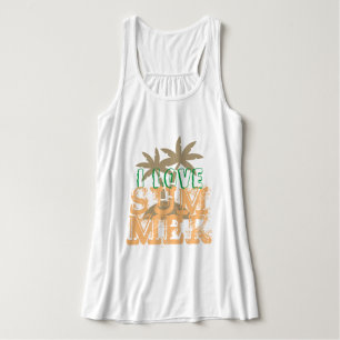 I kärlek sommarfärglösa sommarvibes sublimering linne med racerback