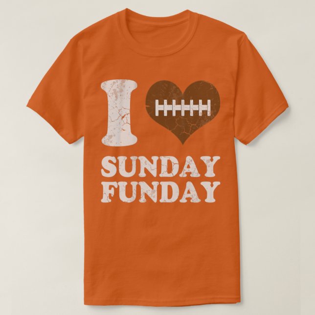 I Kärlek Söndag Funday Football T Shirt (Design framsida)