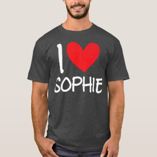 I Kärlek Sophie Namn Personlig Girl Woman Bff Fri T Shirt