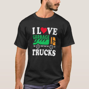 I Kärlek Sopor Lastbilar Återvinning av Sopor Kids T Shirt