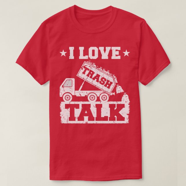 I Kärlek Sopor Talk Funny Sopor Man T Shirt (Design framsida)
