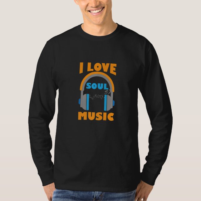 I Kärlek Soul Music Musician Melody Premium T Shirt (Framsida)