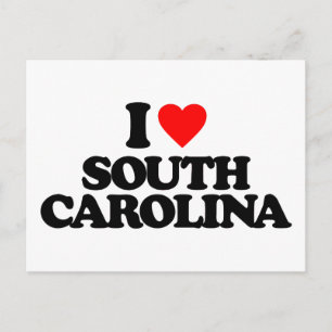 I KÄRLEK SOUTH CAROLINA VYKORT