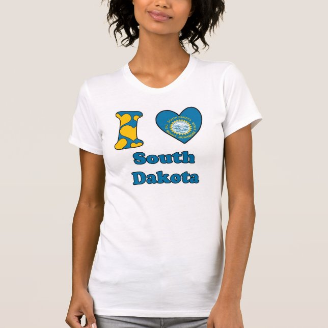 I kärlek South Dakota T Shirt (Framsida)