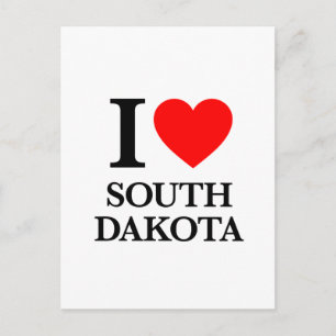 I Kärlek South Dakota Vykort