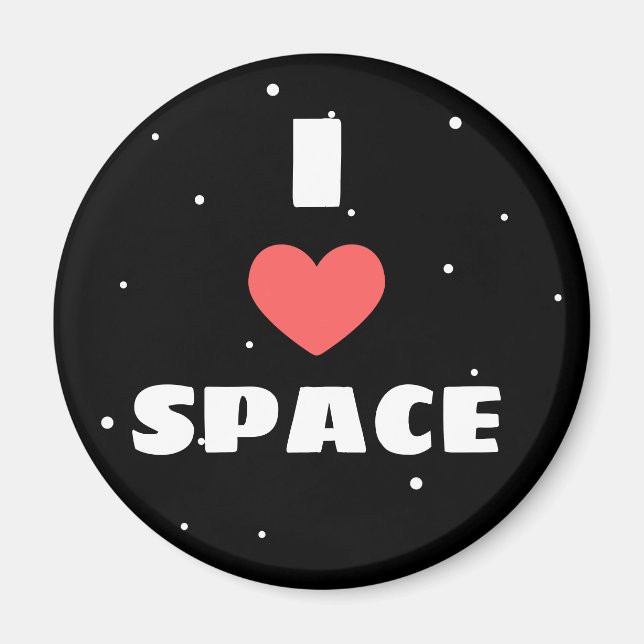 I Kärlek Space Magnet (Framsidan)