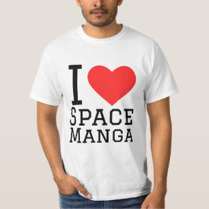 I kärlek space manga t shirt