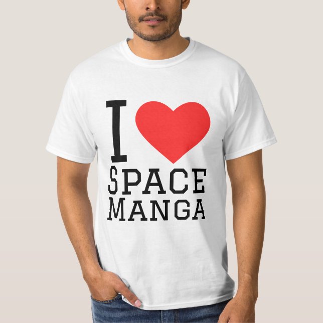 I kärlek space manga t shirt (Framsida)