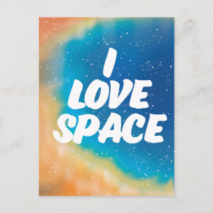 I Kärlek Space Vykort