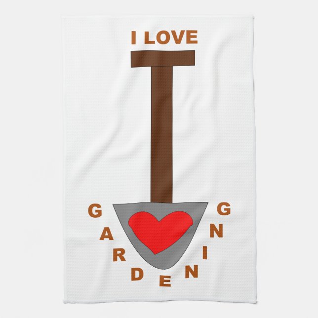 I Kärlek  Spade Kitchen Towel Kökshandduk (Vertikal)