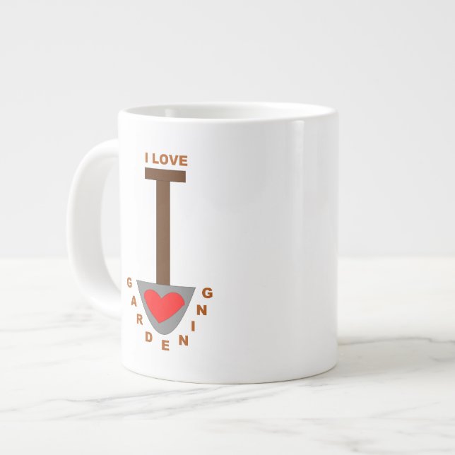I Kärlek  Spade Mugg Jumbo Mugg (Framsida vänster)