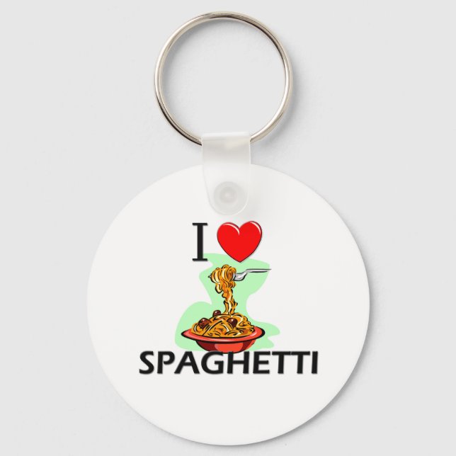 I Kärlek Spaghetti Nyckelring (Framsida)