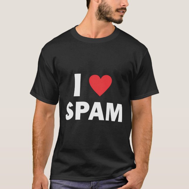 I Kärlek Spam T Shirt (Framsida)