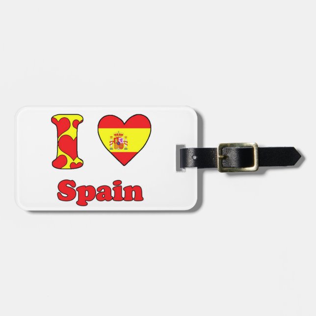 I kärlek Spanien Bagagebricka (Horisontell Framsida)