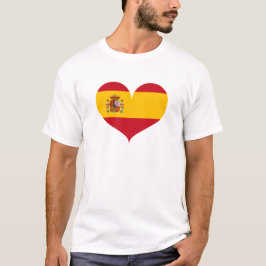 I Kärlek Spanien Flagga T Shirt
