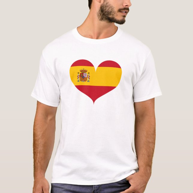 I Kärlek Spanien Flagga T Shirt (Framsida)