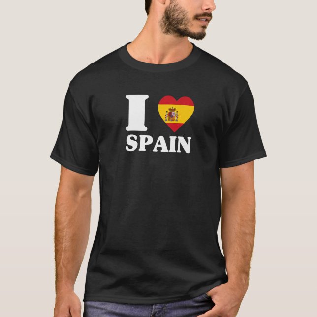 I Kärlek Spanien för Spanien I kärlek Spanien T Shirt (Framsida)