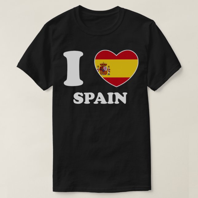 I Kärlek Spanien Heart Flagga Women Manar Kids Sou T Shirt (Design framsida)
