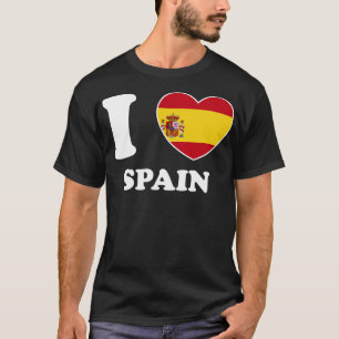 I Kärlek Spanien Heart Flagga Women Manar Kids Sou T Shirt