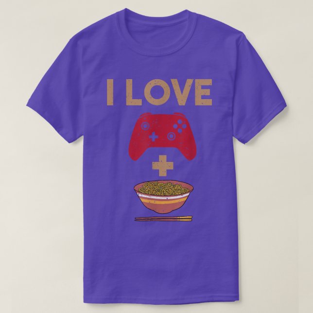 I Kärlek spel och Ramen T Shirt (Design framsida)