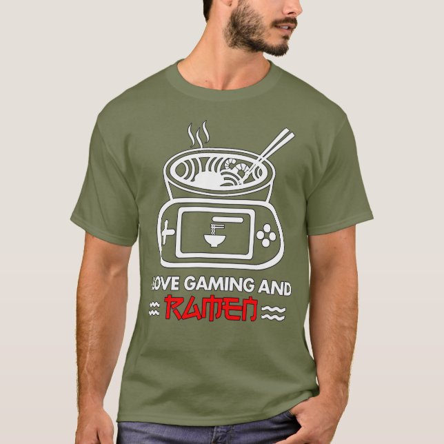 I Kärlek spel och Ramen T Shirt (Framsida)