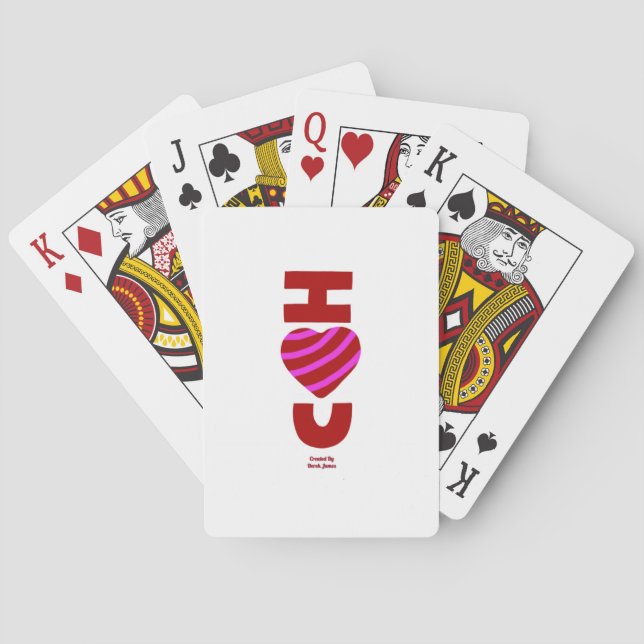 I Kärlek spelar du kort Casinokort (Baksidan)