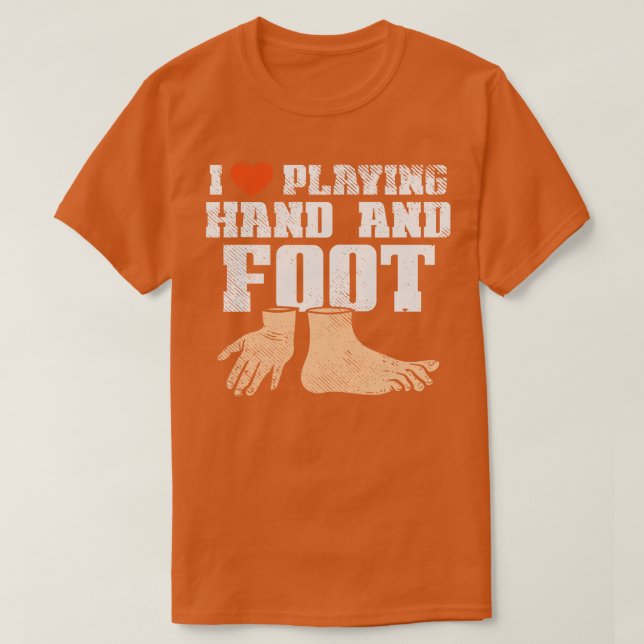 I Kärlek spelar hand och fot T Shirt (Design framsida)