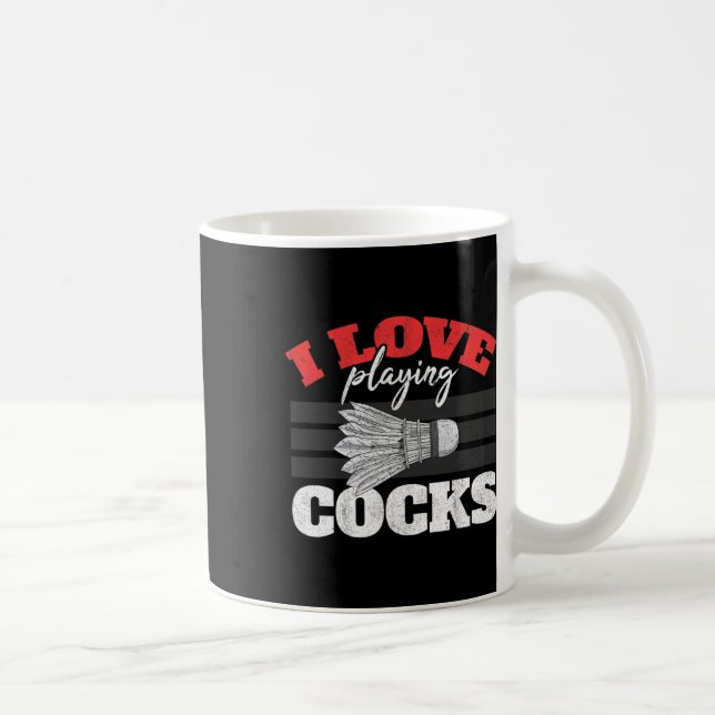 I Kärlek spelar schuttle Birdie Badminton Kaffemugg (Höger)