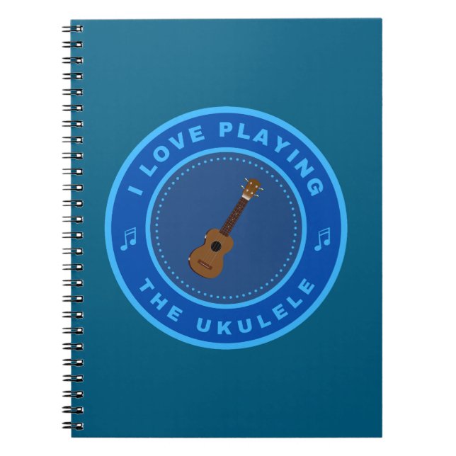 I kärlek spelar Ukulele Anteckningsbok (Framsidan)