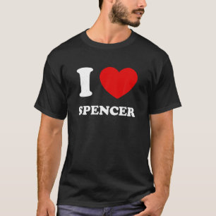 I Kärlek Spencer Heart Spencer Funny First Namn Sp T Shirt