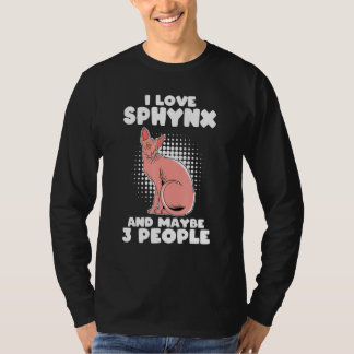 I Kärlek Sphynx och kanske 3 personer - sackarxat T Shirt
