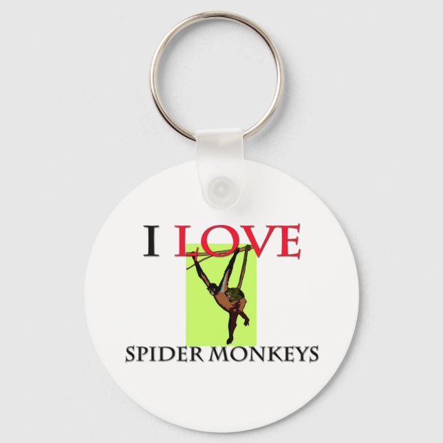 I Kärlek Spider Monkey Nyckelring (Framsida)