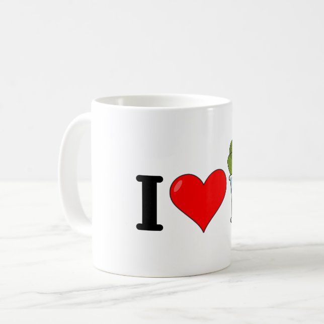 I Kärlek Spinach Kaffemugg (Framsida vänster)