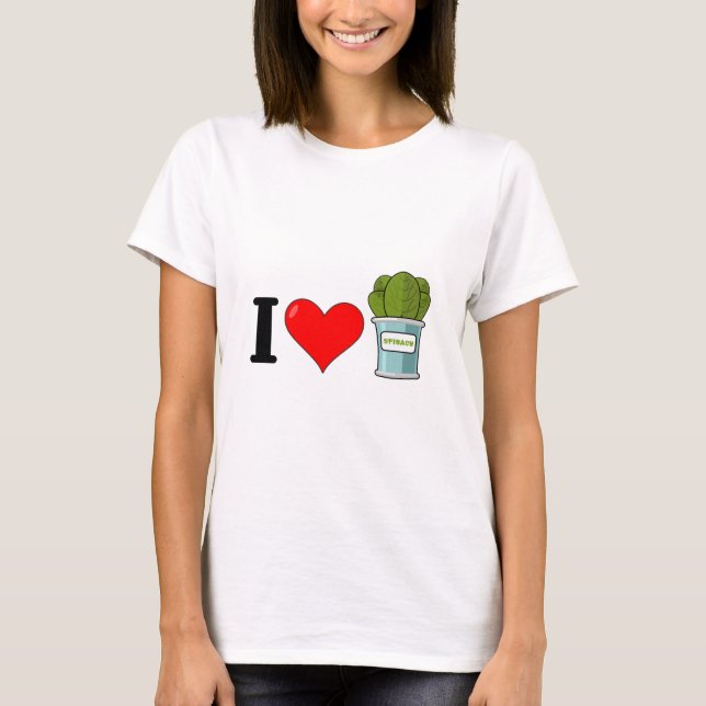 I Kärlek Spinach T Shirt (Framsida)