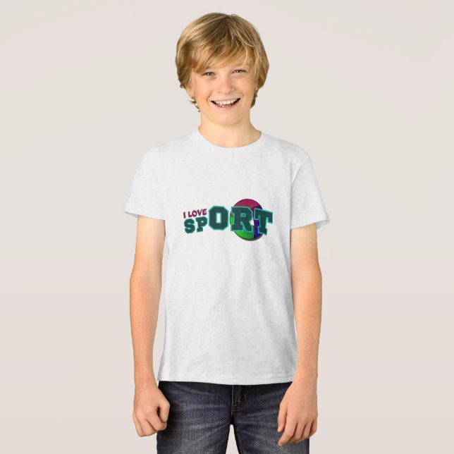 I Kärlek Sport T Shirt (Framsida Full)